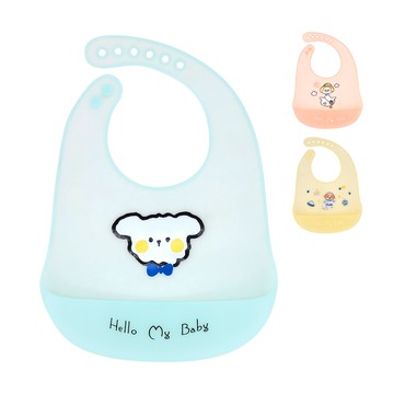 【Mesenfants】(3入)MuslinTree 防水圍兜 嬰兒圍兜 立體圍兜 果凍圍兜 拉扯不易斷