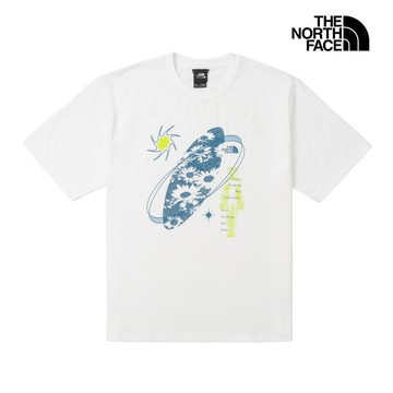 UE男款白色圖案印花短袖T恤｜8HF9FN4