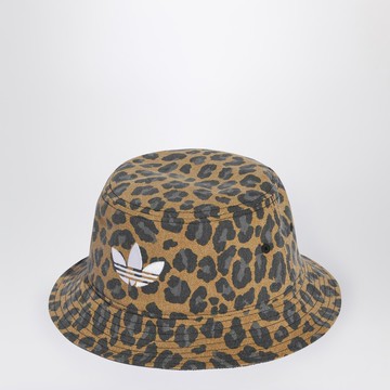 Leopard-print bucket hat brown