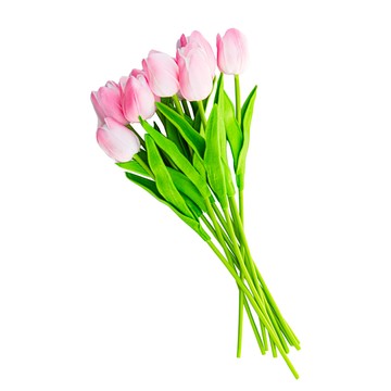 【dayneeds】仿真花藝-鬱金香(六色可選)12支1組粉色