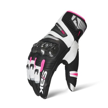 【入門推薦】SBKPLAY SR-10 粉 碳纖護具 觸控防摔手套