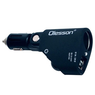 Olesson 奧立信 多角度可彎曲USB插座 車用充電器  1孔  1個