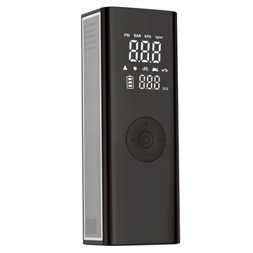 領先者 7800mAh超大電容量 25缸快速充氣 無線智能電動打氣機 P35  1個  黑色