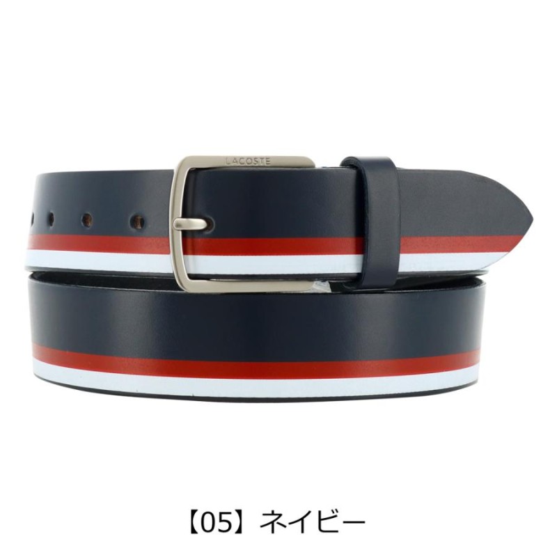 ラコステ ベルト メンズ LB64290 日本製 LACOSTE レザー 本革 牛革 カジュアル ベルトカット可 LINEショッピング