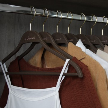 【五組-25支入】FPC咖啡渣衣架 │ 乾濕兩用 台灣製造