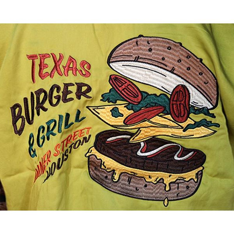 HOUSTON/ヒューストン BOWLING SHIRT BURGER 2022ハンバーガー柄