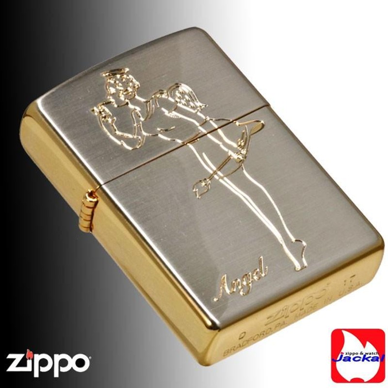 zippo ジッポーライター ガール柄両面加工 エンジェル（クロネコゆうパケット可） | LINEショッピング