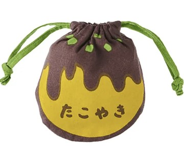 日本AND PACKABLE 立體章魚燒造型收納購物袋折疊環保袋手提包肩背包100%純棉-現貨