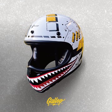 GALLOP M1 王牌 全罩式安全帽 山車帽 白色