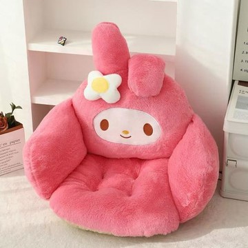卡通保暖辦公室久坐座墊靠墊腰靠一體半包圍椅子椅墊學生宿舍坐墊