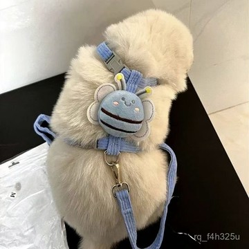 【限時特賣】 寵物牽引繩  防爆沖狗繩  遛狗繩】牽引繩蜜蜂貓咪掙脫防脫工字調節繩子寵物小型布偶泰迪外出專用