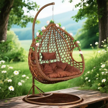 免運/公司貨 吊籃 吊椅 吊籃藤椅雙人陽臺網紅經濟型吊蘭椅子室內秋千單人掉搖吊籃椅懶人 可開發票 全館五折 工廠現貨直銷 新品特價 z11013