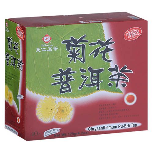 天仁原片菊花普洱茶