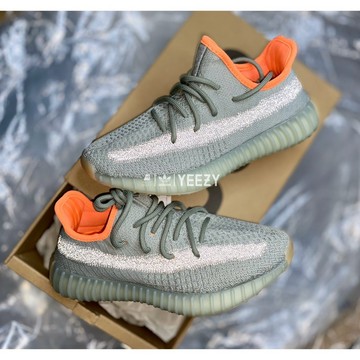 【逢甲FUZZY】Adidas Yeezy Boost 350 V2 Desert Sage 側邊反光 FX9035