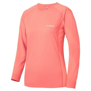 ├登山樂┤Mont-Bell Cool L/S T 女款排汗長T # 1114630CPK 珊瑚粉