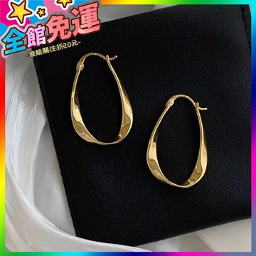 🌸台灣出貨🌸 金色幾何簡約耳環高級感百搭小衆耳扣東大門氣質時尚新款耳飾女飾 🥇滿額免運🥇X370-11-A