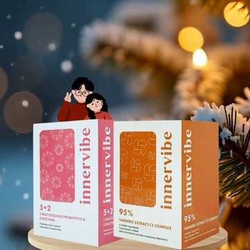 [快速出貨]innervibe順暢益生菌膠囊+C3薑黃膠囊⭐️送禮好物.節慶限定(聖誕.交換禮物.七夕.情人節.生日.禮盒.母親節.父親節)