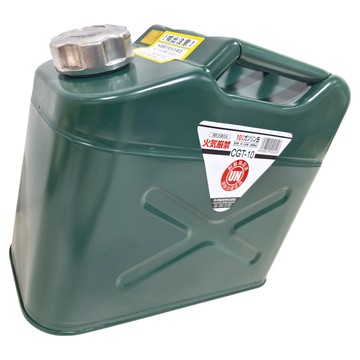 YAZAWA 矢澤軍規級儲油桶 - 10公升汽油桶 CGT-10 型號 電著亜鉛鋼板材質  綠色  1桶