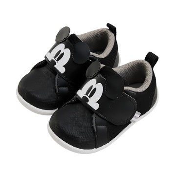 Disney 迪士尼 兒童款 裁片造型休閒鞋  130mm  米奇 黑色