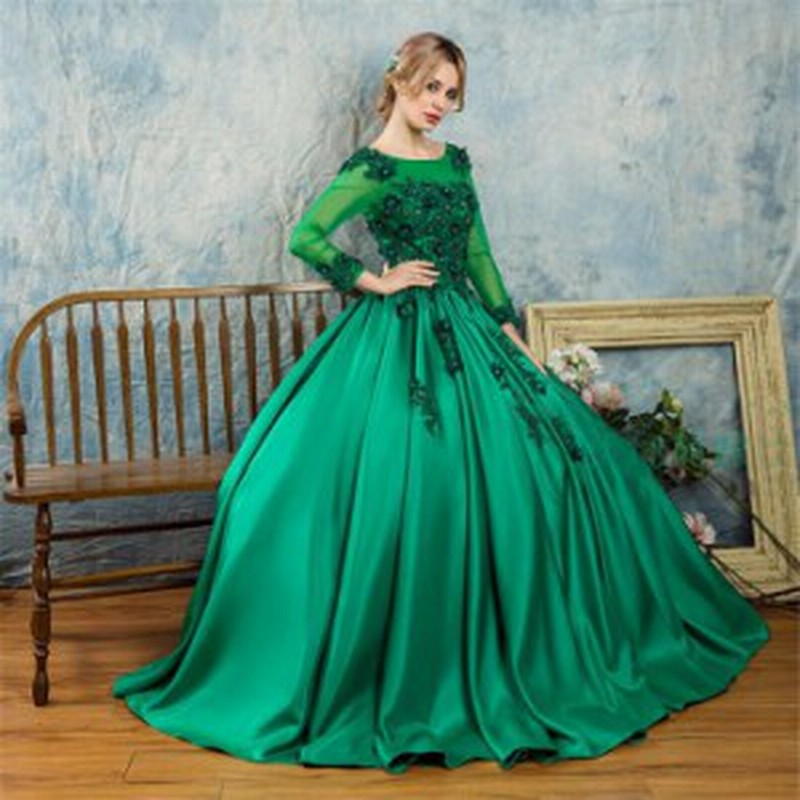 ロングドレス 演奏会 刺繍 ビジュー ドレス 長袖 ドレス ステージ 花の妖精 カラードレス 緑 パーティードレス 宮廷 礼服 姫系ドレス 通販 Lineポイント最大1 0 Get Lineショッピング
