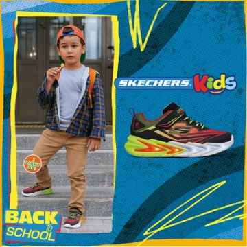 SKECHERS 男童鞋 男童系列 燈鞋 運動鞋 FLEX-GLOW ULTRA - 400139LBKRD