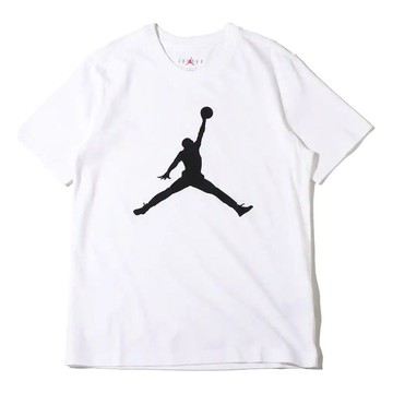 Men's Air Jordan SS22 Logo Pattern Printing Round Neck Short Sleeve White T-Shirt