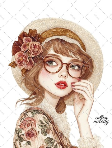 原創貼紙 no.5732 人物貼紙 原創貼紙 女孩貼紙 原創人物貼紙