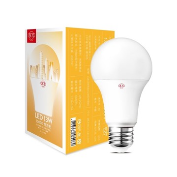 旭光LED 13W球泡燈-燈泡色