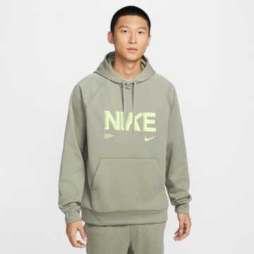 NIKE 長袖上衣 男 帽T 加絨 AS M NK TF PO FLC HOODIE GFX 綠 IF2193-320