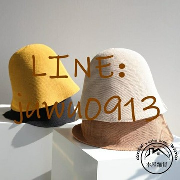 針織漁夫帽子女顯臉小透氣薄款水桶帽遮陽防曬盆帽女士配件【木屋雜貨】