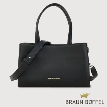 【BRAUN BUFFEL 德國小金牛】台灣總代理 柯琳姆 手提斜背包-黑色/BF862-12-BK