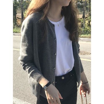 2025新款爆款慵懶毛衣外套女早秋春韓系外搭寬松百搭針織開衫上衣