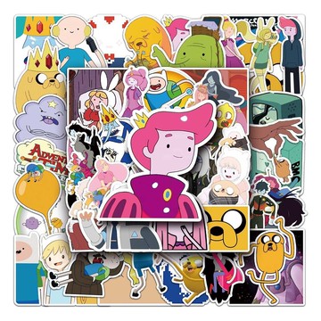 ✨Adventure Time✨探險活寶 50張探險活寶貼紙 卡通動畵塗鴉貼紙 個性滑闆筆記本行李箱貼紙 JTDM