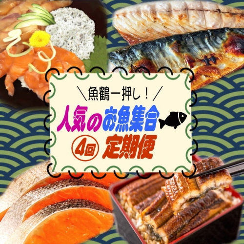 魚鶴一押し！人気のお魚集合定期便（さば・銀鮭・うなぎ・海鮮丼）