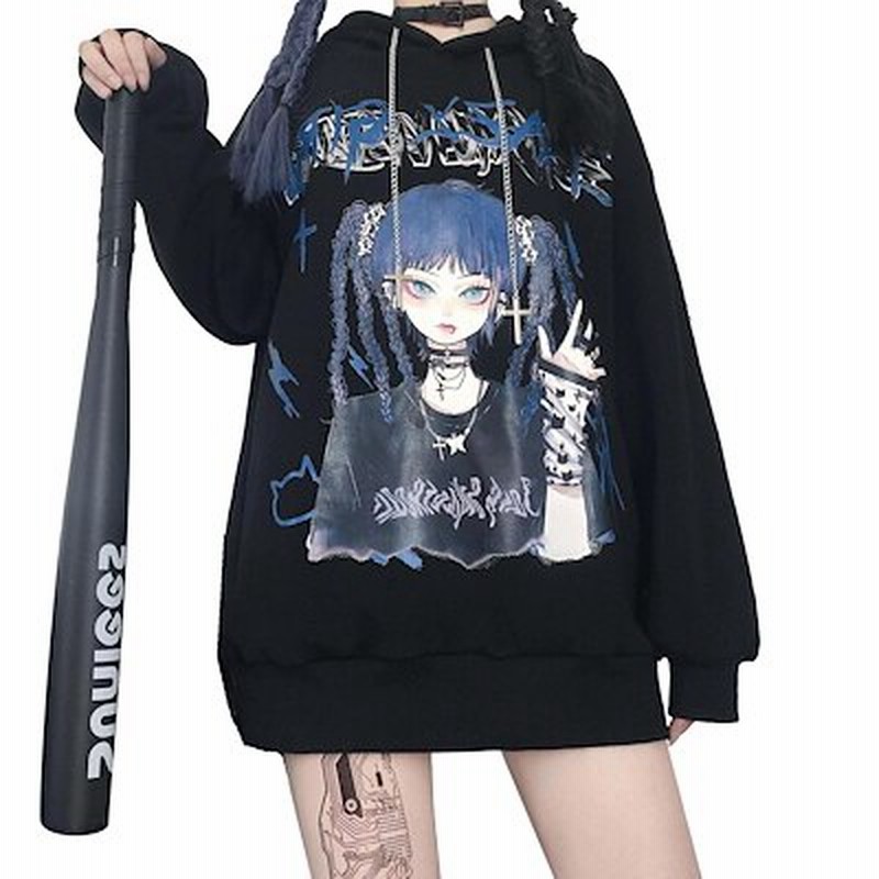 どでかゴスロリ レディース長袖ｔシャツ パーカー 韓国オルチャンファッション トップス 可愛い 通販 Lineポイント最大1 0 Get Lineショッピング