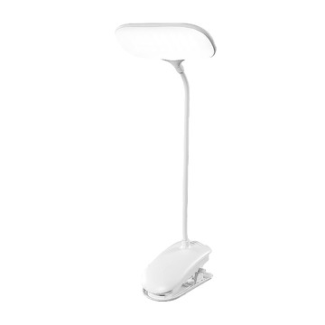 e-Kit USB內建電池雙用/三種色溫/無段式調節亮度/按鍵開關/軟管夾立式LED平板方形夾燈 UL-B22