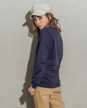 高品質台灣製內刷毛大學TEE(深藍)
