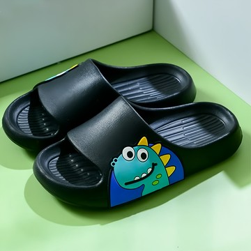 可愛恐龍熊靜音拖鞋 EVA/PVC材質  38~39  酷黑恐龍  1雙