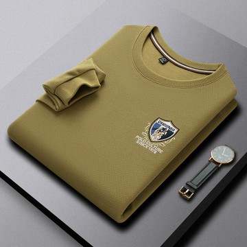 【新款熱賣】【經典肌理珠】重磅春秋季新款輕商務簡約衛衣長袖圓領純色