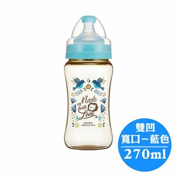 小獅王Simba 桃樂絲心願 PPSU寬口雙凹中奶瓶-270ml (天藍色) S61621 (實體簽約店面) 專品藥局【2011986】