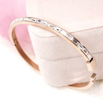 玫瑰金手環 純銀鑲鑽手鍊 -甜蜜愛戀永恆一生生日情人節禮物女飾品73cj11【獨家進口】【米蘭精品】