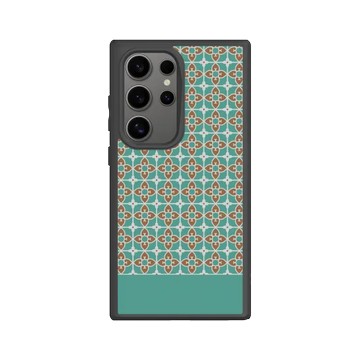 Galaxy S24 Ultra SolidSuit 黑 - 老屋顏 Old House Face - 經典鐵窗花 - 綠