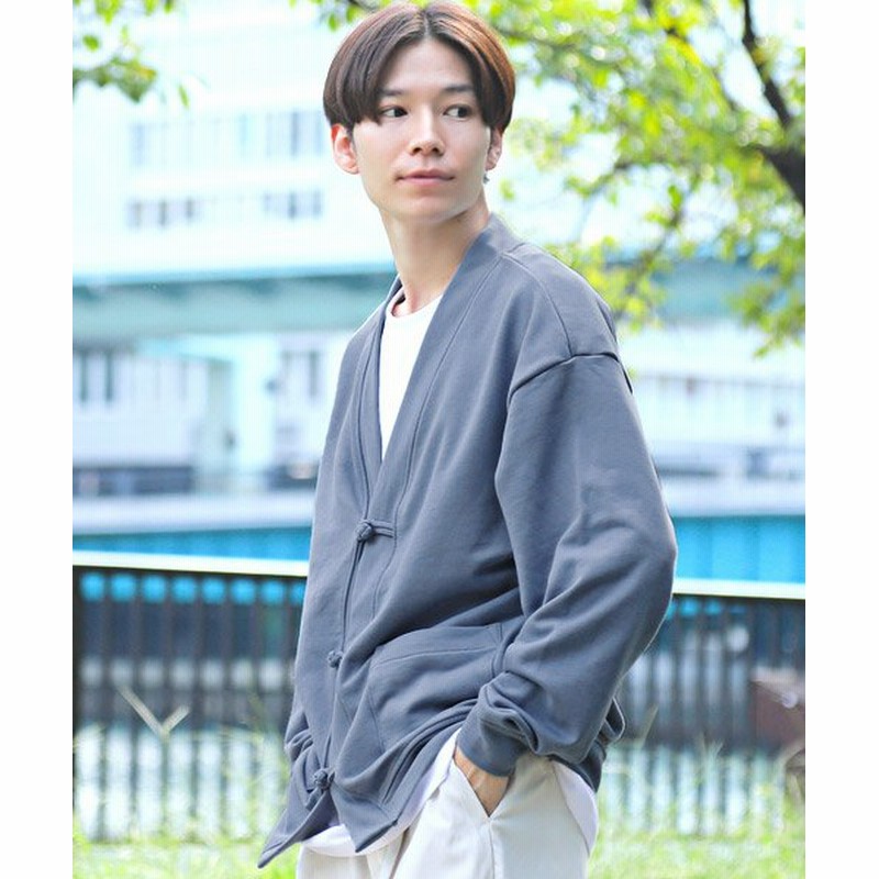 ラグスタイル チャイニーズボタン裏毛スウェットカーディガン カーディガン メンズ スウェット 裏毛 ショールカラー メンズ ブルー M Luxstyle 通販 Lineポイント最大get Lineショッピング