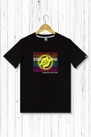 statelywork霓虹LOGO T-男T恤