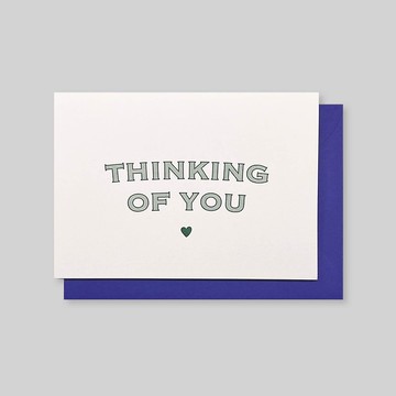 Thinking of You 活版印刷對摺卡