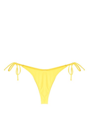 Moschino - logo-patch bikini bottoms - women - Polyamide/Spandex/Elastane/Polyamide/Spandex/Elastane - 4 - Yellow