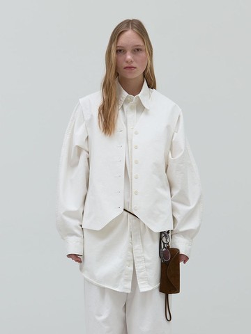 Over Cotton Vest [WHITE]