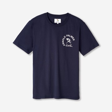 傘LOGO印花圓領短袖T-Shirt - 藏青色