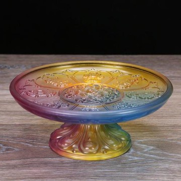 琉璃果盤供果盤貢品八吉祥蓮花供盤供奉觀音財神果碟供碟