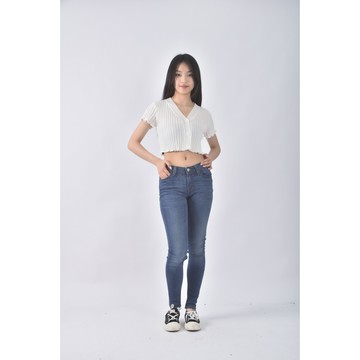 (M) levis丹寧牛仔質感藍色長褲二手衣